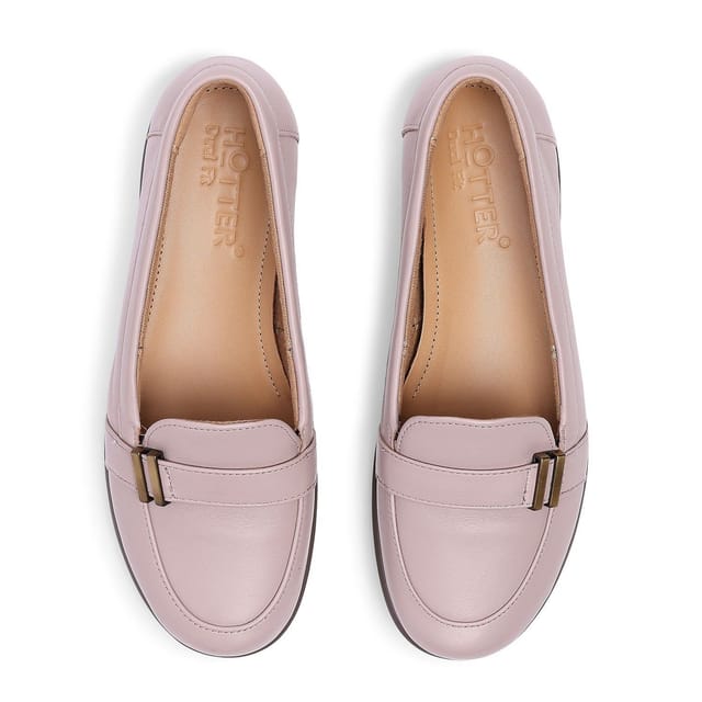 Hotter Hotter Women's Wide Fit 'Clay' Loafers in Pale Pink - 3