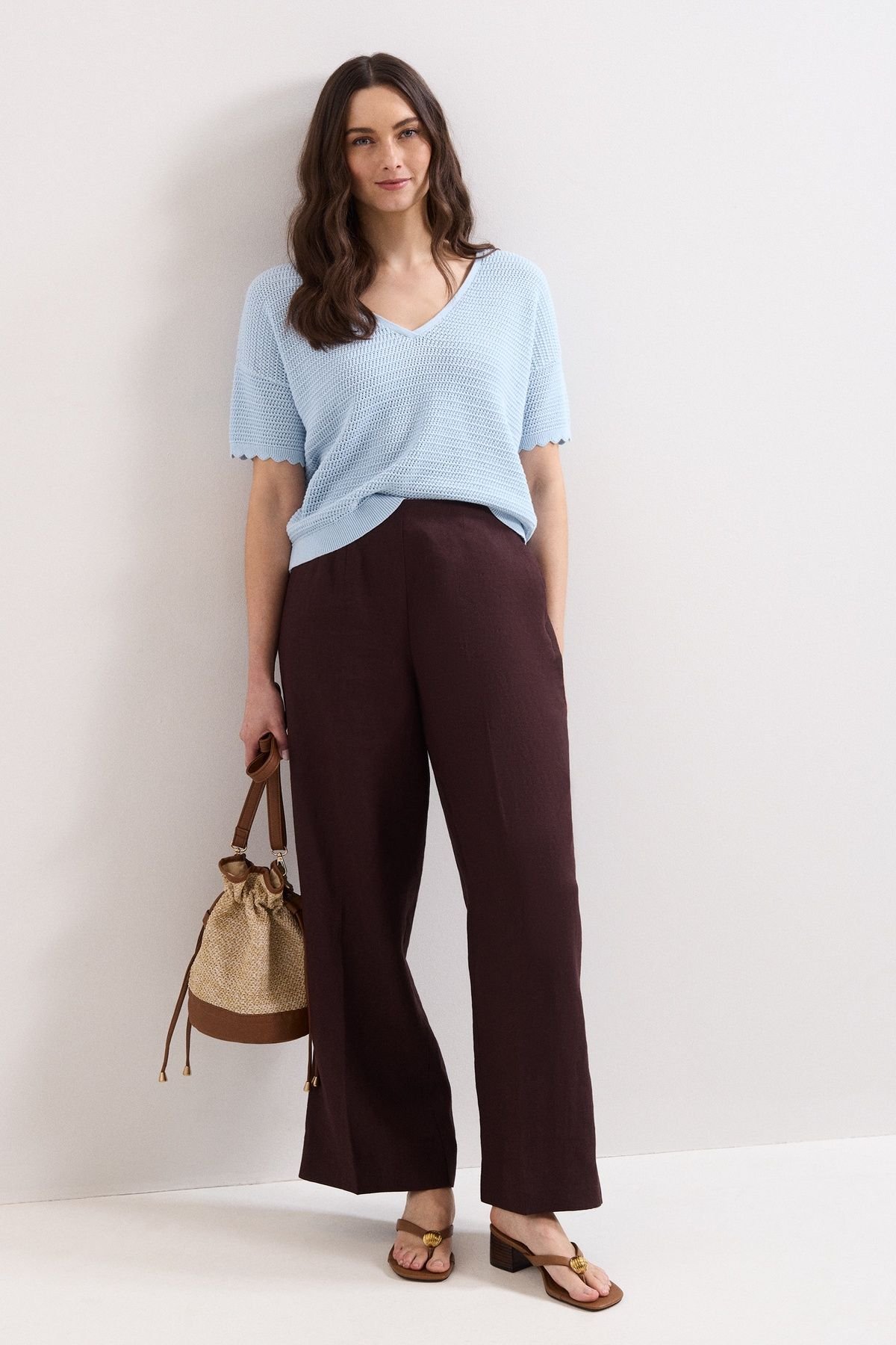 Phase Eight Phase Eight Women's Amira Texture Jumper in Baby Blue - 3