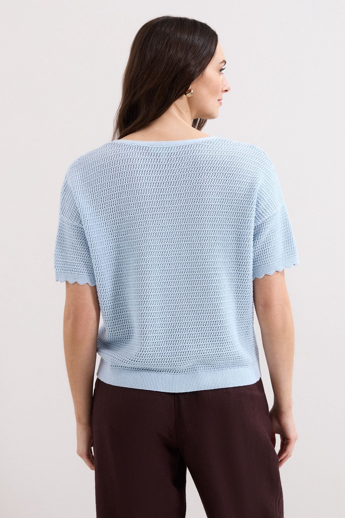 Phase Eight Phase Eight Women's Amira Texture Jumper in Baby Blue - 4