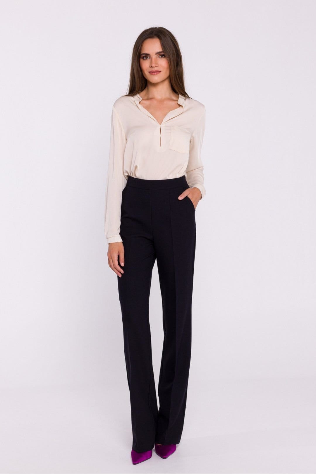 Love Lace Black High Rise Flared Trousers