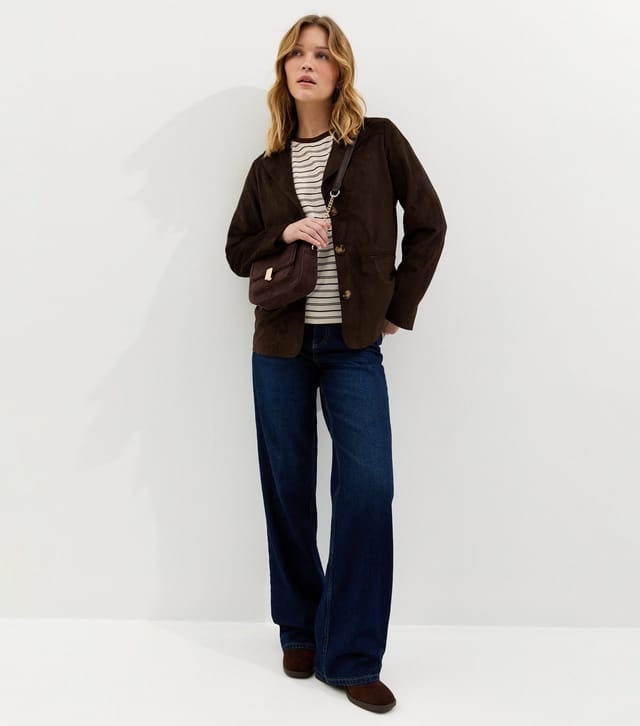 New Look Women's Cream Striped Boxy Crew Neck T-Shirt New Look - 3