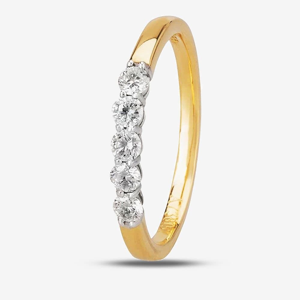 1888 collection 1888 collection Women's 18ct Gold 0.30ct Five-Stone Diamond Ring