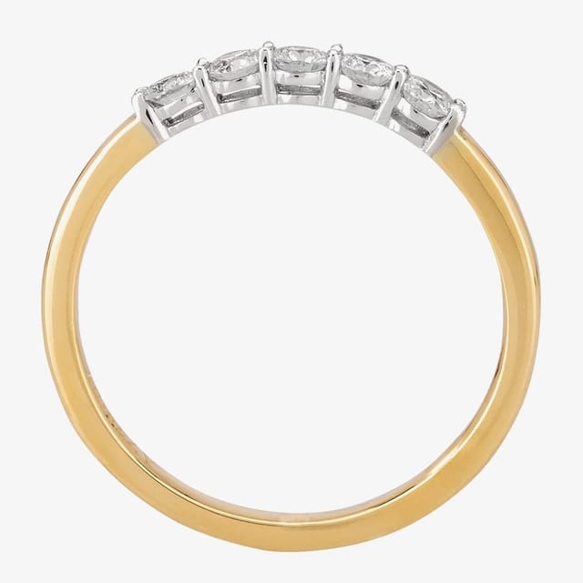 1888 collection 1888 collection Women's 18ct Gold 0.30ct Five-Stone Diamond Ring - 2
