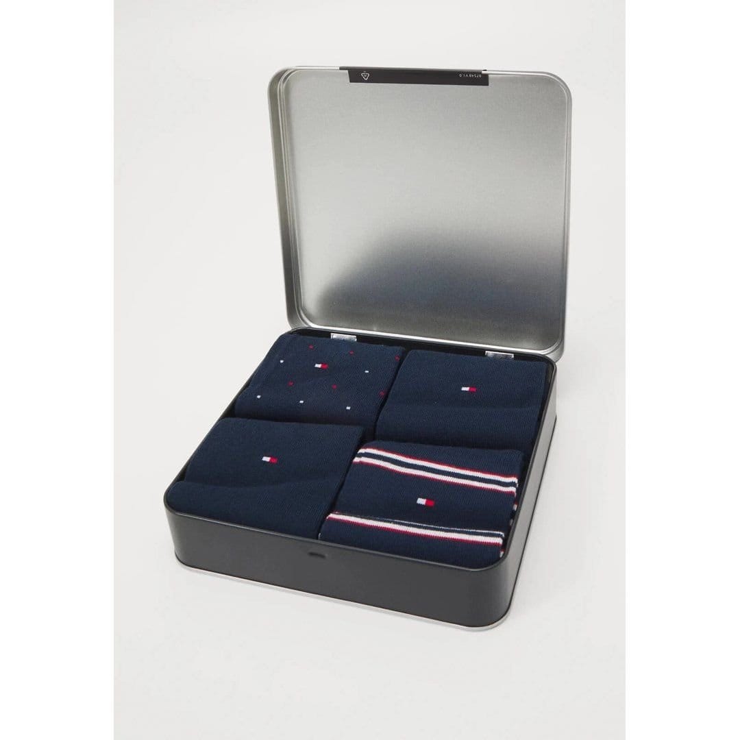 SPETLEK Tommy Hilfiger Men's Gift Box - 4 Pairs Navy Socks