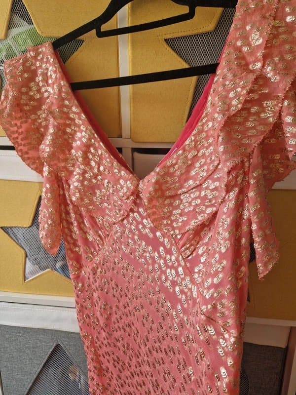 Never Fully Dressed Never fully dressed women's Pink Jacquard Tilda Dress size 16