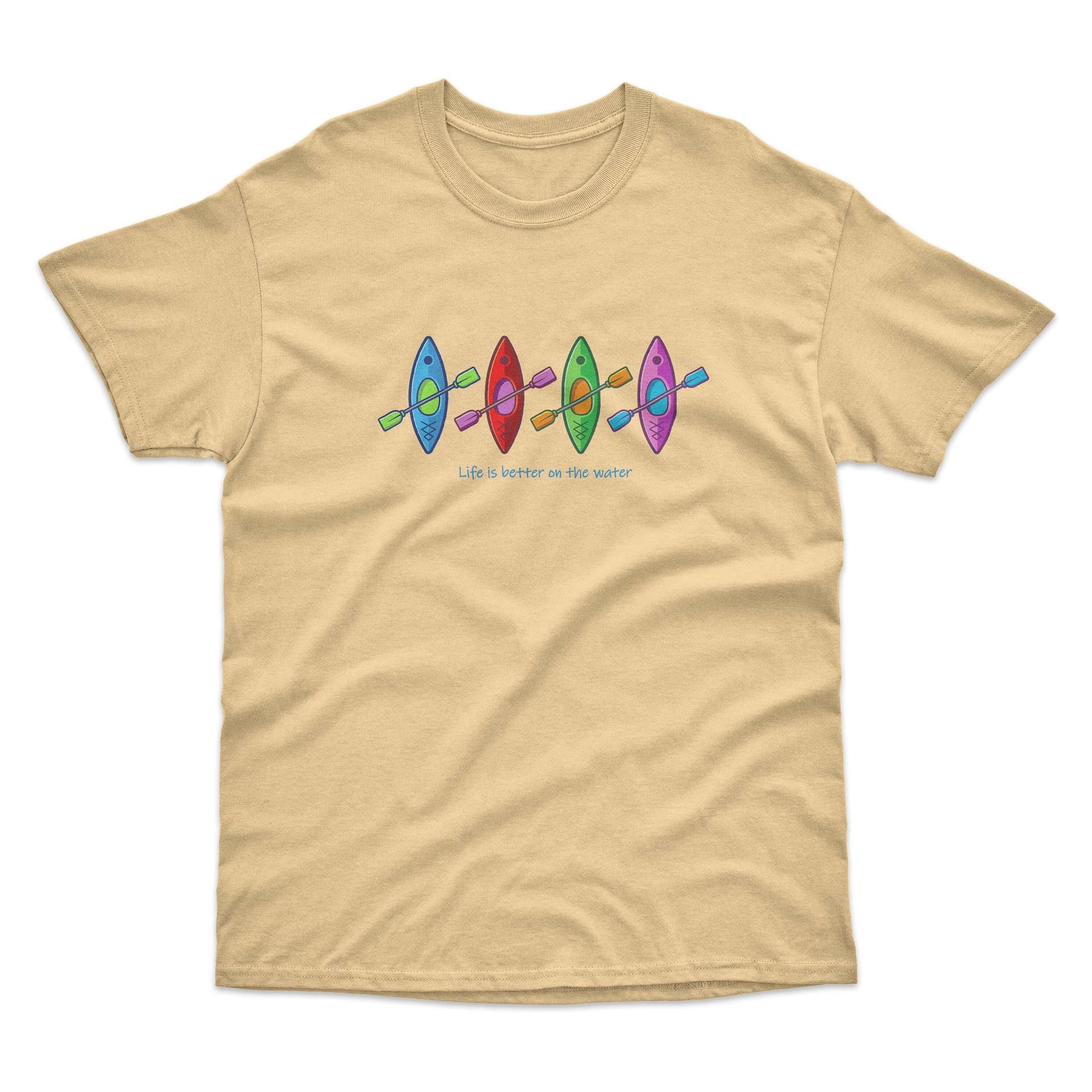 Bad Zebedee Bad Zebedee Men's Kayak Colours T-Shirt in Light Sand
