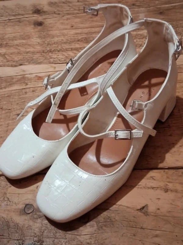 ASOS ASOS White Mary Jane Block Midi Heels