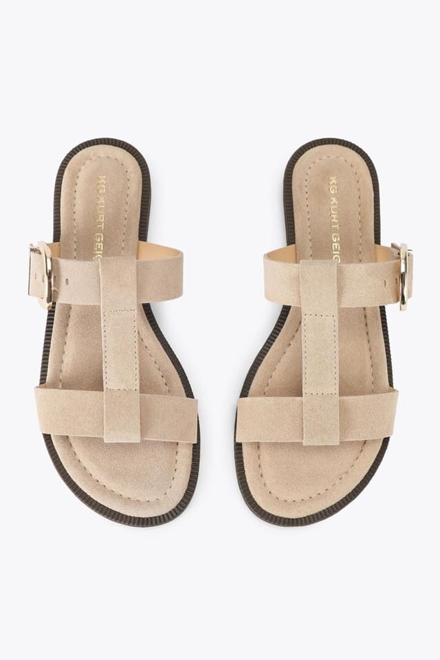 KG Kurt Geiger KG Kurt Geiger Women's 'Presto Sandal' Suede Sandals in Beige - 2