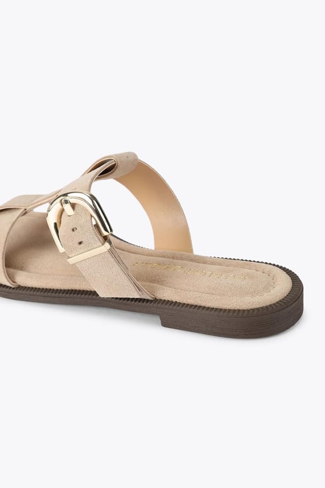 KG Kurt Geiger KG Kurt Geiger Women's 'Presto Sandal' Suede Sandals in Beige - 3