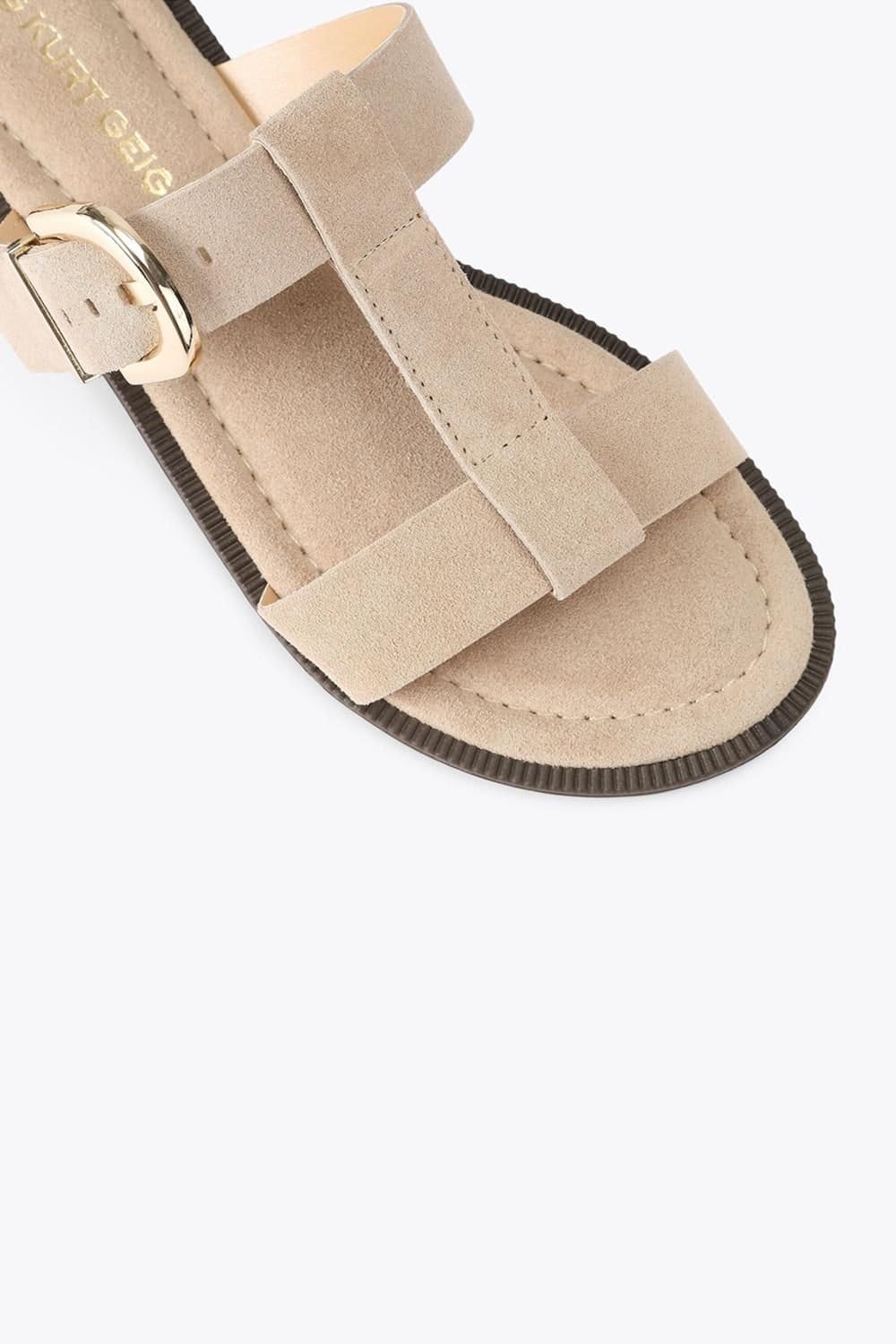 KG Kurt Geiger KG Kurt Geiger Women's 'Presto Sandal' Suede Sandals in Beige - 4