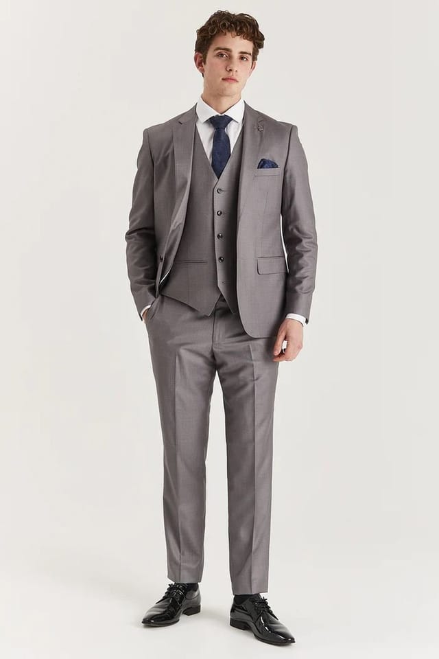 Paul Andrew Paul Andrew Men's Edward Trousers Wedding Suit Pants in Grey - 2