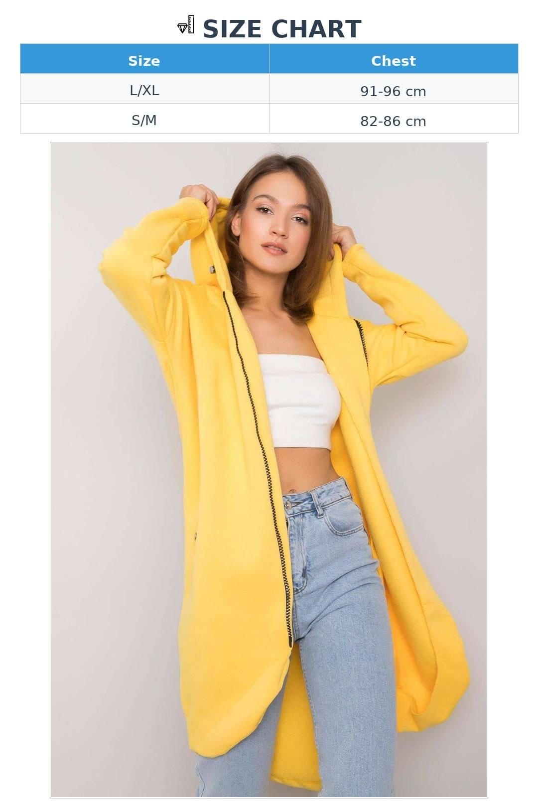Love Lace Love Lace Women's Zip Hood Extended Cut Sweatshirt in Yellow - 4
