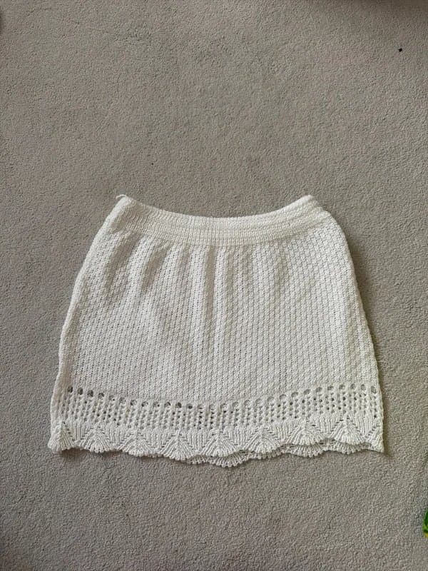 ASOS ASOS white crochet mini skirt size small
