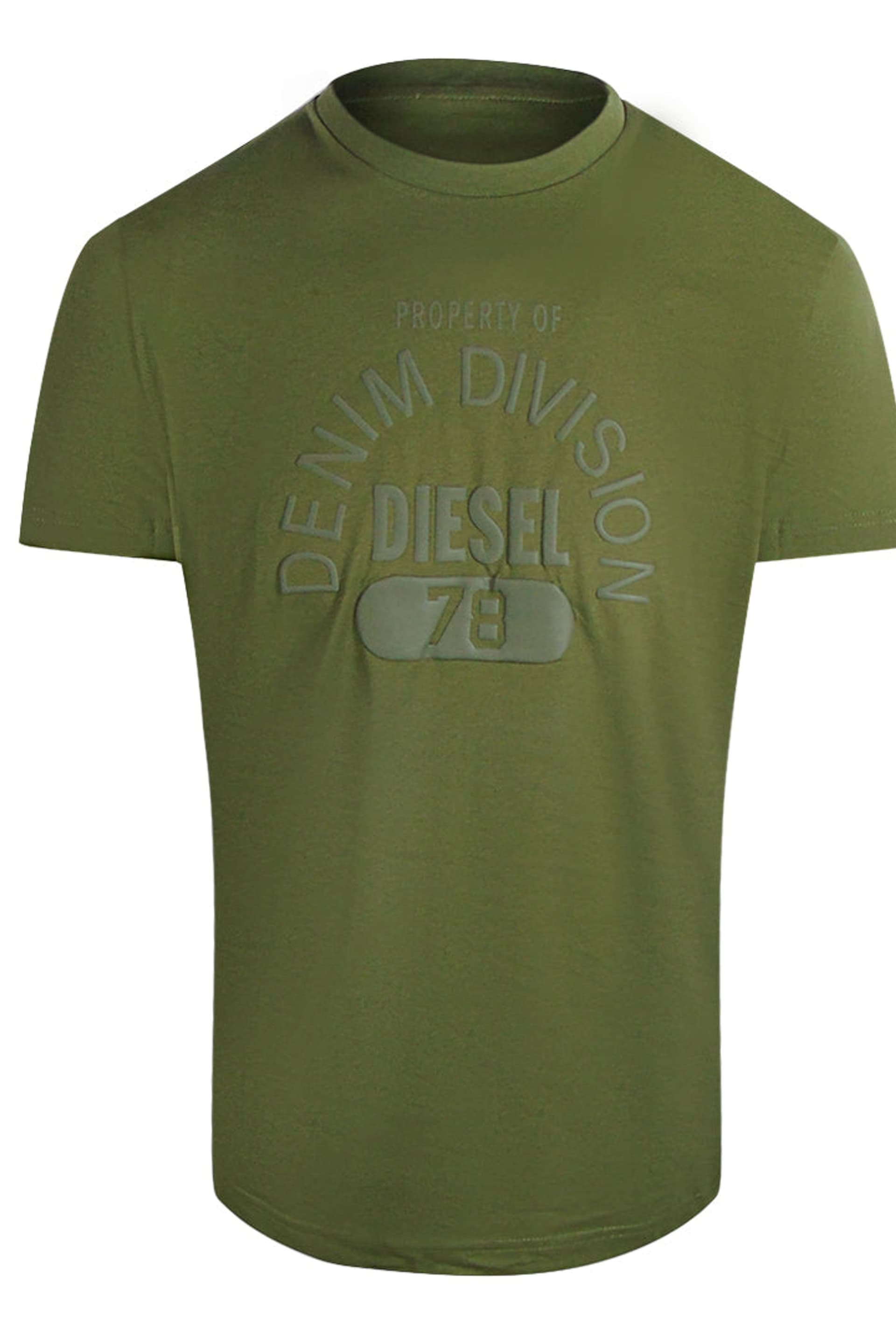 Diesel Diesel Men's Short Sleeve Crew T-shirt in Olive