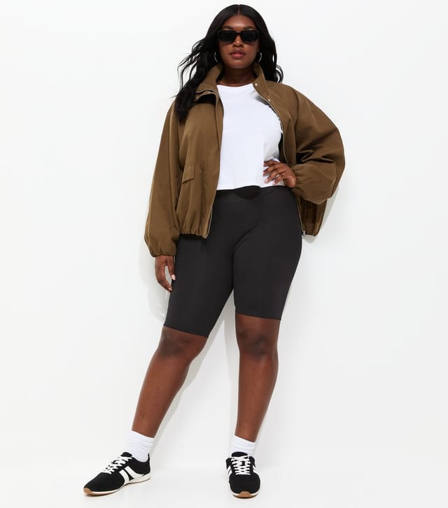 New Look Women's Plus Size Pack Of 2 Black Cycling Shorts Curves New Look - 2