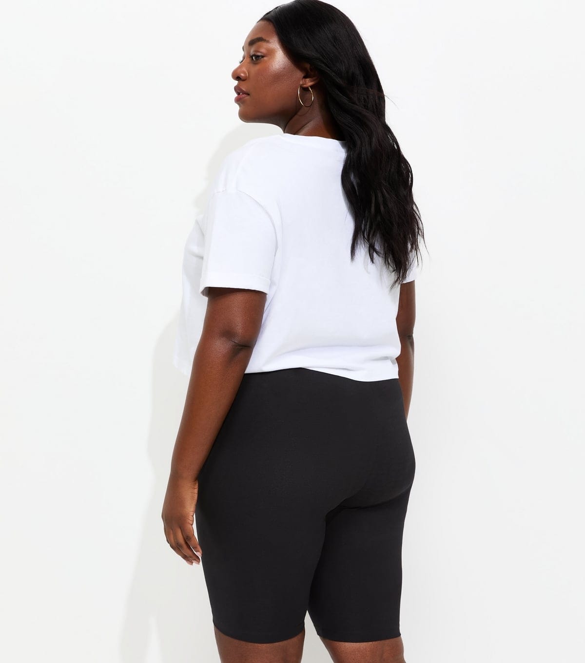 New Look Women's Plus Size Pack Of 2 Black Cycling Shorts Curves New Look - 4