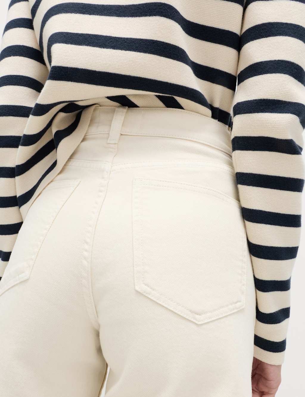 Marks & Spencer M&S Pure Cotton High Waisted Bermuda Short Ecru - 2