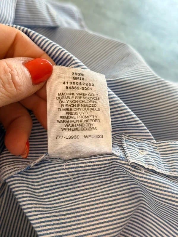 Levis Vintage Levi's Blue Stripe Shirt Dress Roll Sleeve 100% Cotton Size M