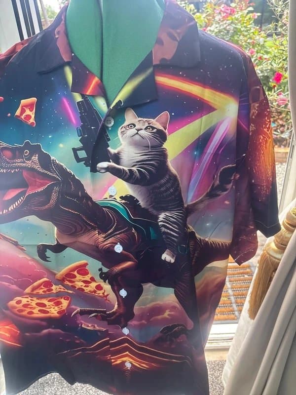 The Unbranded Brand Xxl dinosaur Star Wars cat new Hawaiian shirt perfect for summer holidays cruises and stag gifts