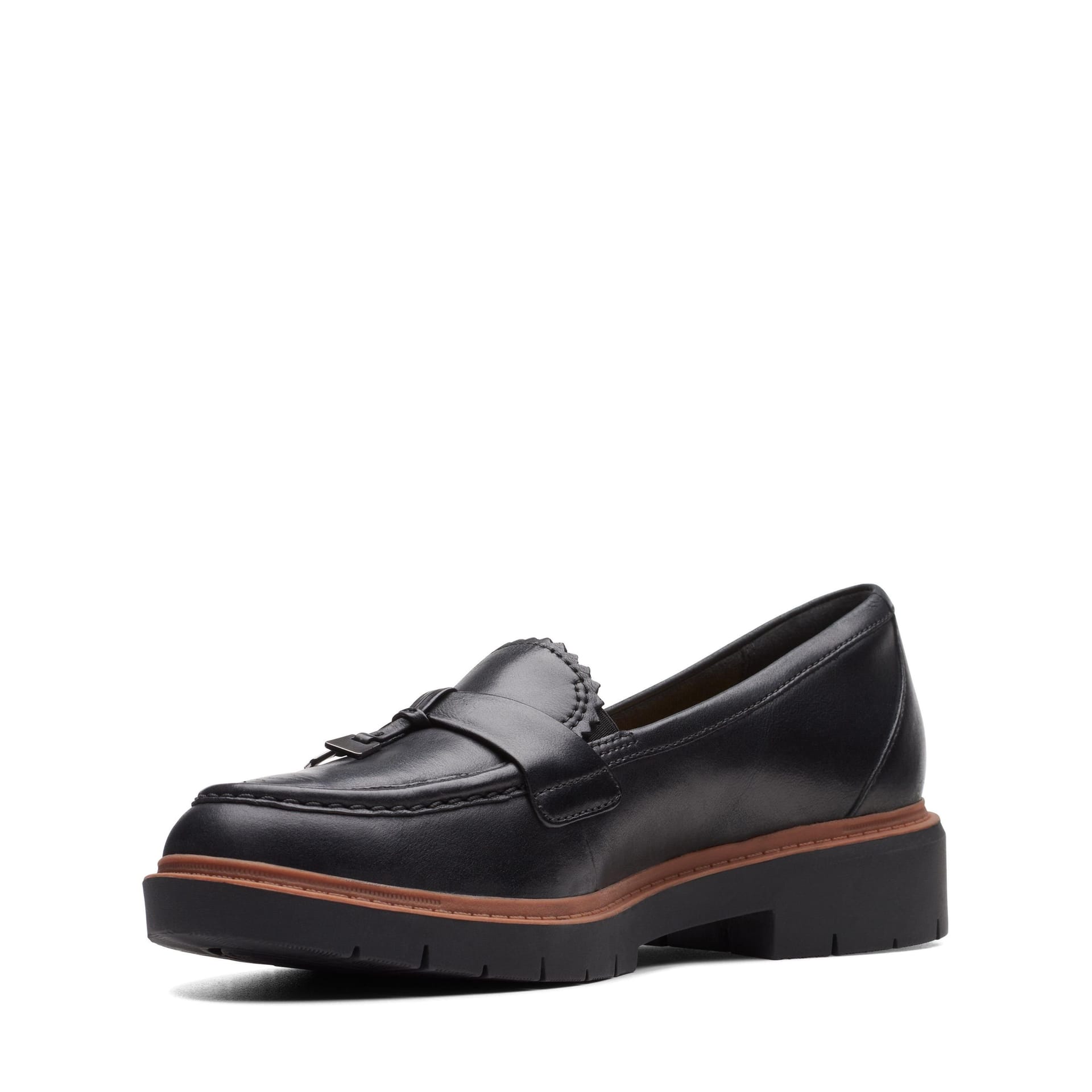 Clarks Clarks Women's Westlynn Bella Black Leather Loafers - 4