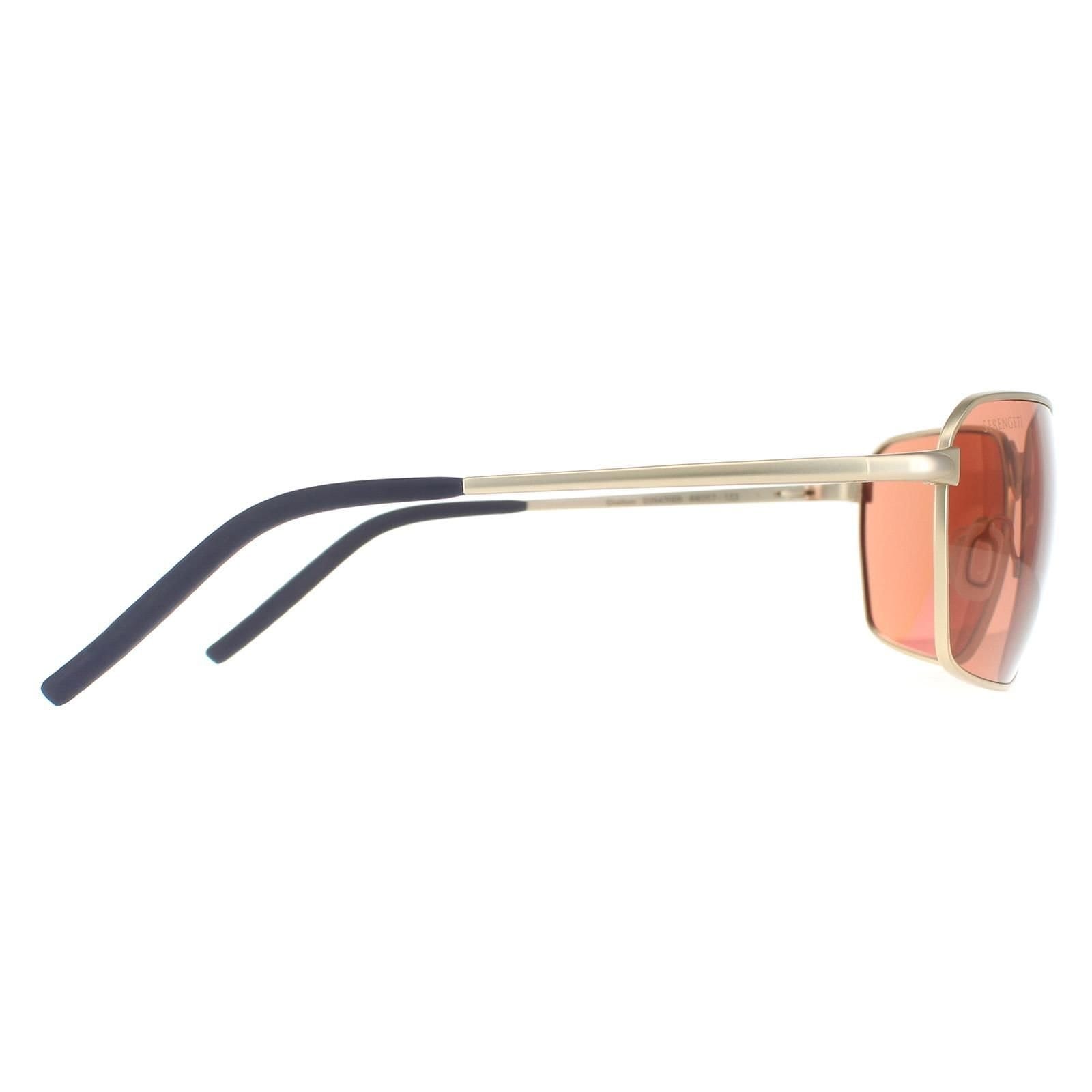 Serengeti Serengeti Men's Rectangle Matte Light Gold Mineral Drivers Shelton - 4