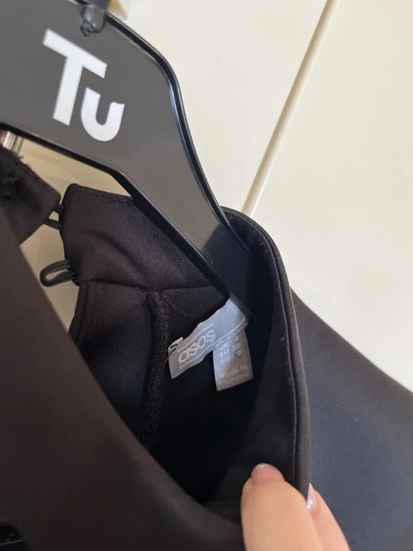 ASOS Design asos design black frilly dress