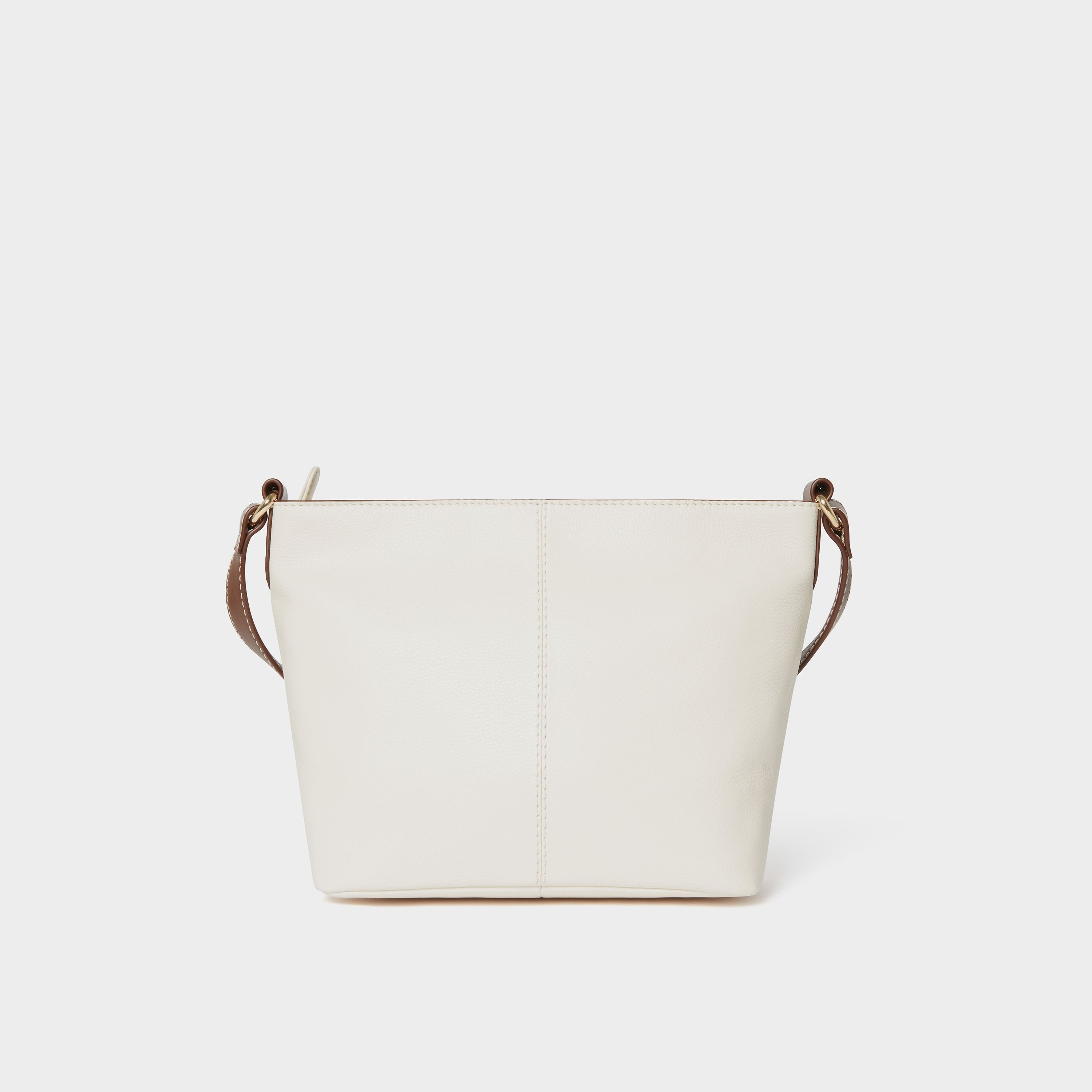 OSPREY LONDON OSPREY LONDON Women's The Classic Savanna Leather Crossbody Bag in Ivory - 3