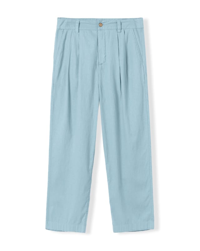 Celtic & Co Celtic & Co Women's Pleat Front Crop Pants in Baby Blue - 2