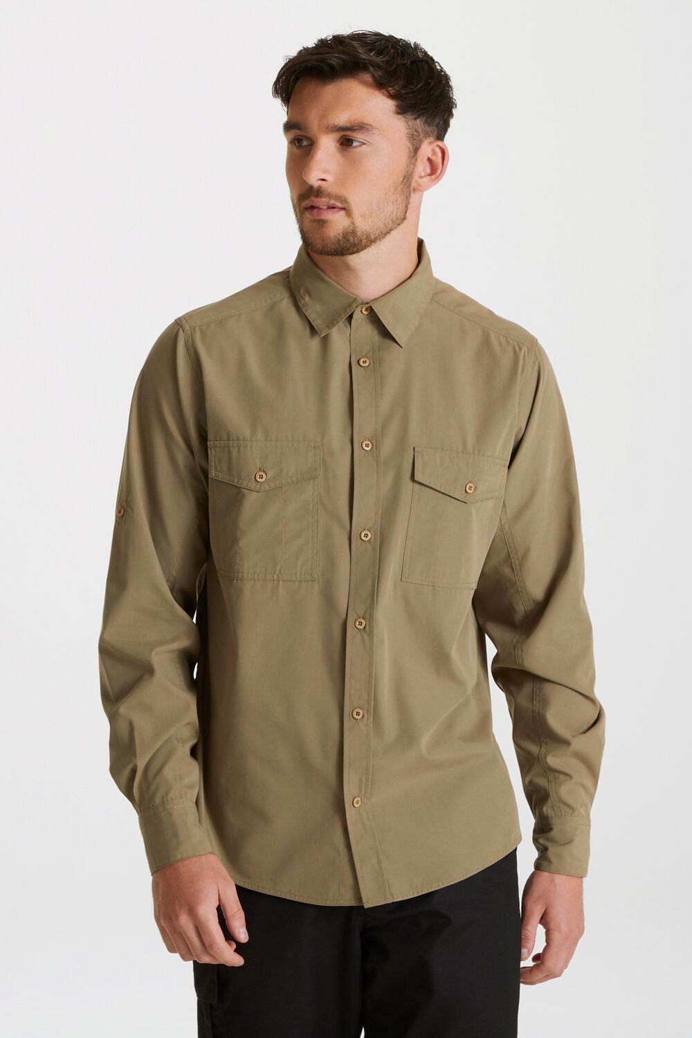Craghoppers Craghoppers Men's 'Expert Kiwi' Long Sleeved Shirt in Beige - 3