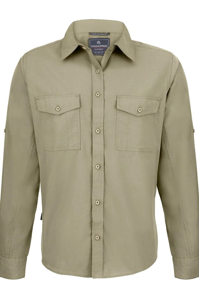 Craghoppers Craghoppers Men's 'Expert Kiwi' Long Sleeved Shirt in Beige - 3