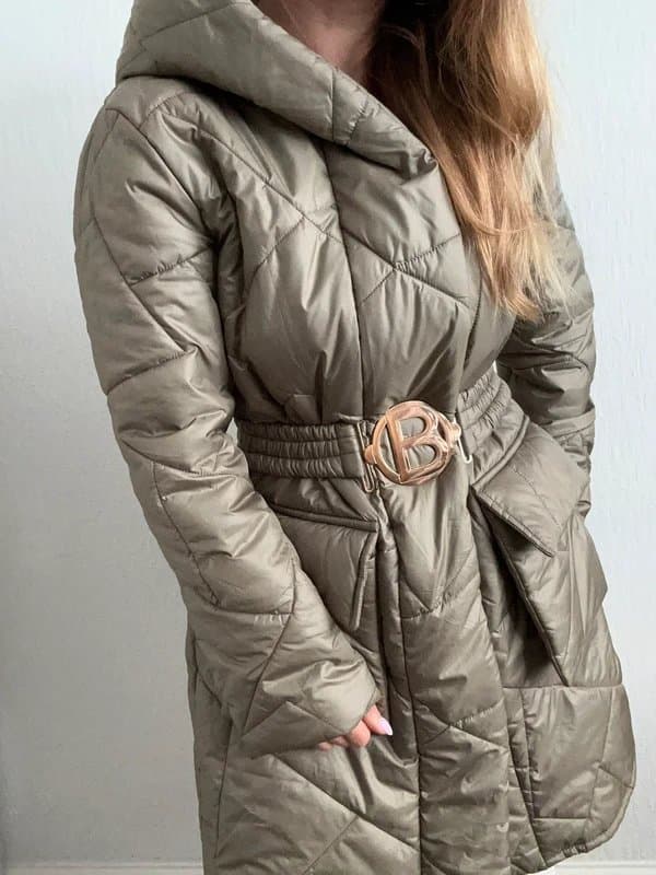 Lola Bianka L’ola  Bianka khaki green winter coat size M 10/12