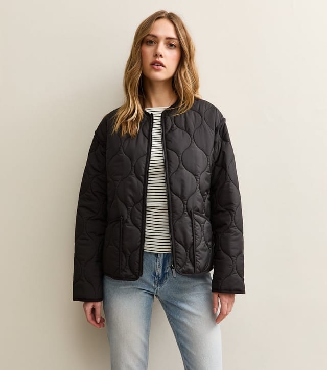 New Look Women's Black Quilted Padded Jacket New Look - 2