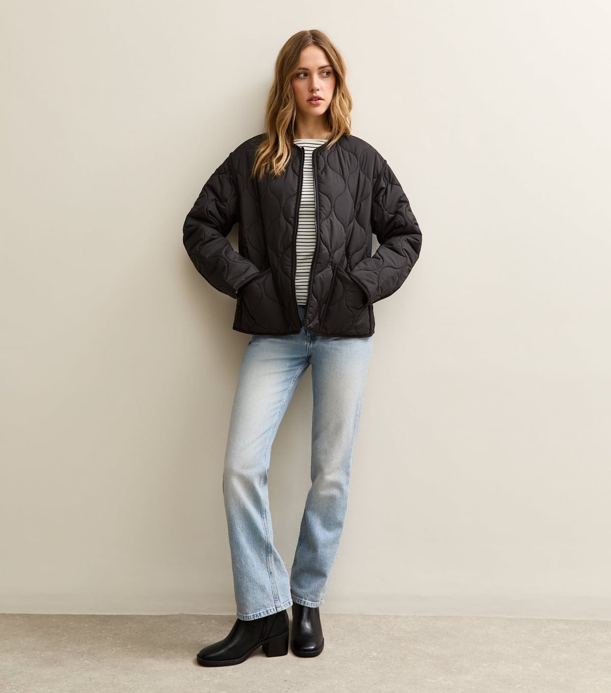 New Look Women's Black Quilted Padded Jacket New Look - 4