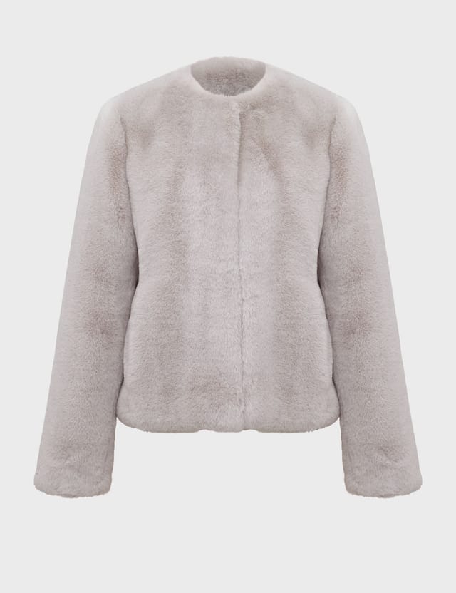 Hobbs London Hobbs London Women's Florence Faux Fur Coat in Silver - 2