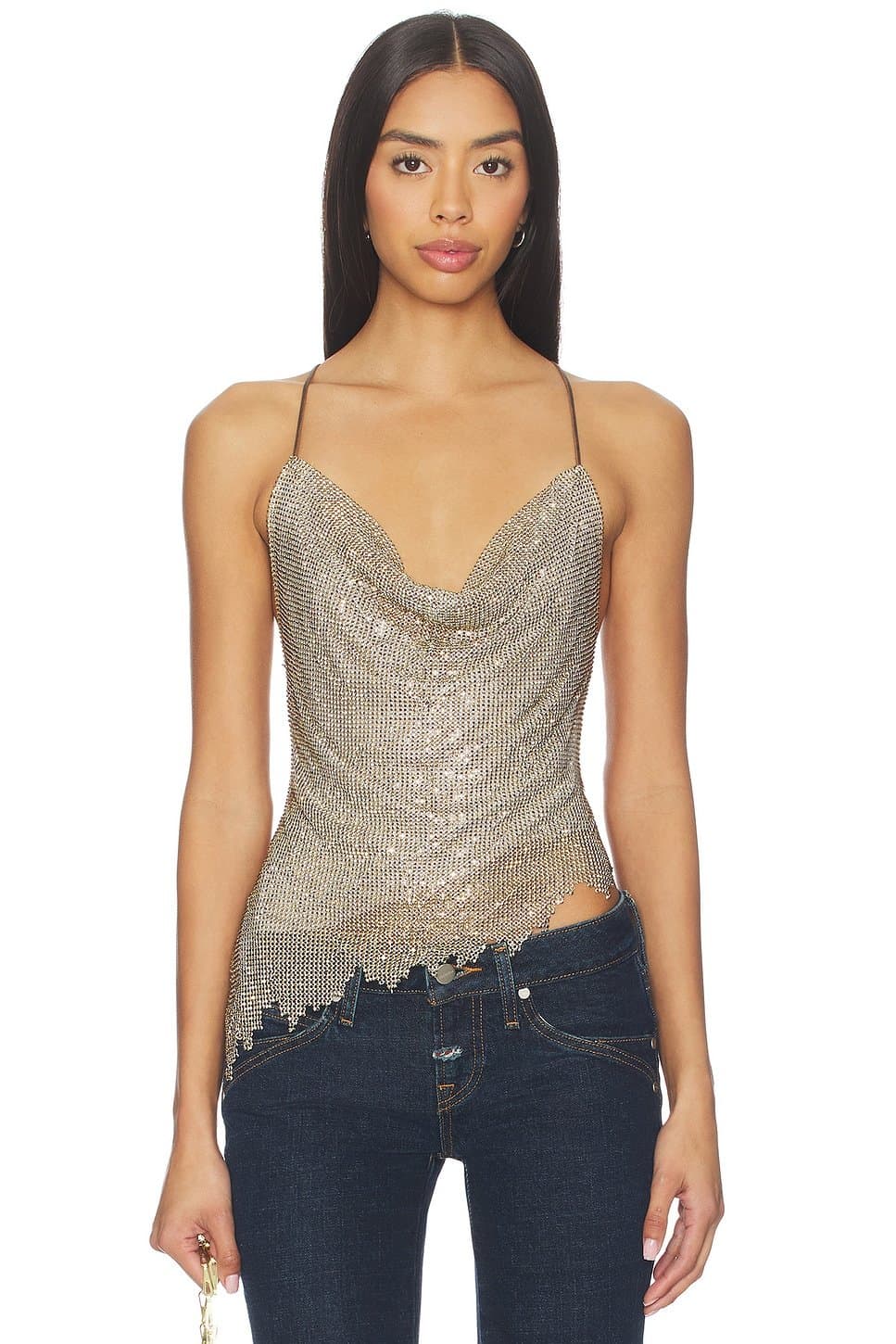 revolve Maya Crystal Chainmail Top