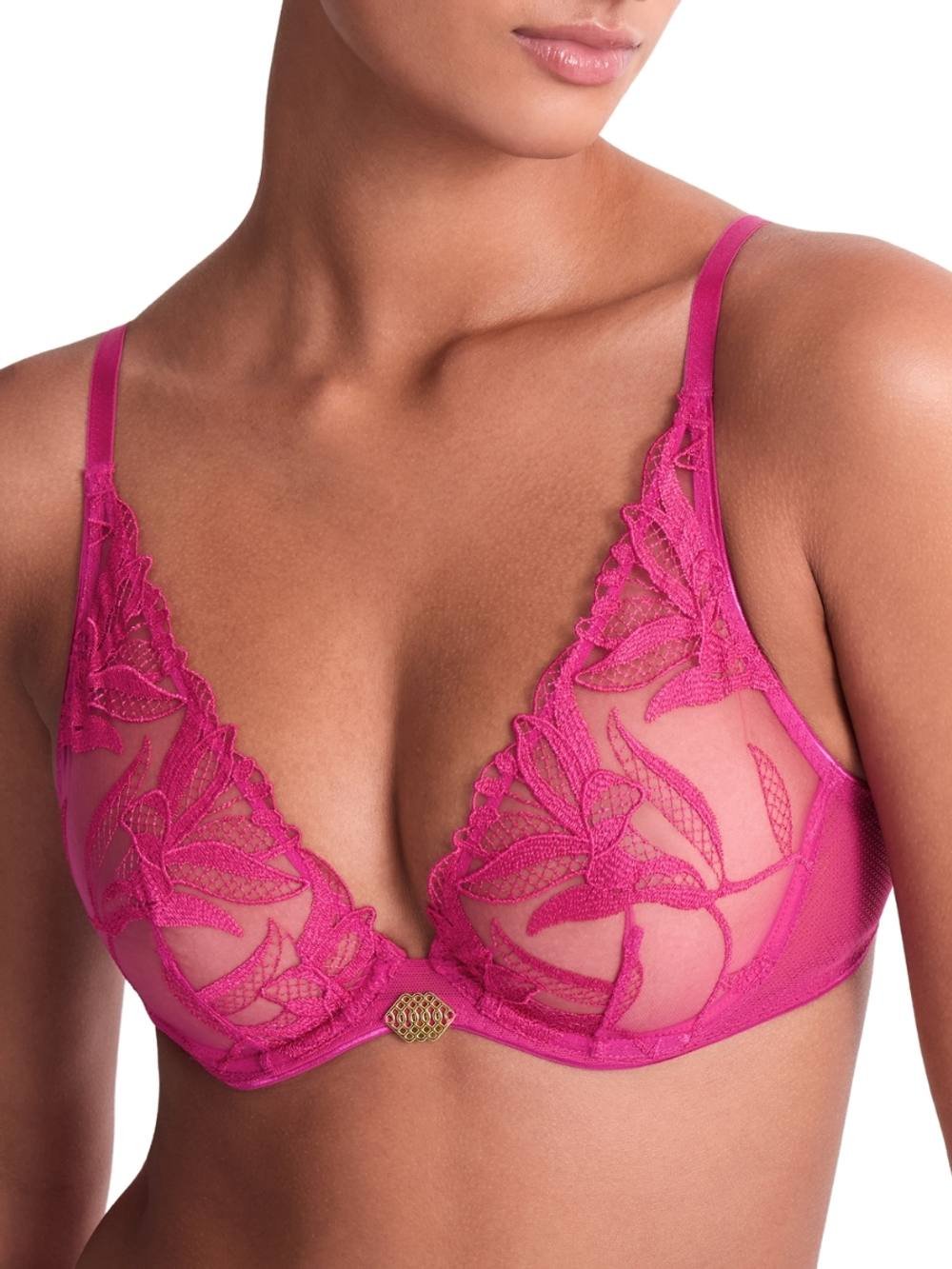 Aubade Aubade Women's Sweet Euphoria Triangle Plunge Bra in Pink - 2