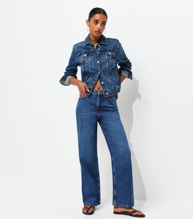 New Look Women's Blue Adalae High Waisted Wide Leg Jeans New Look - 2