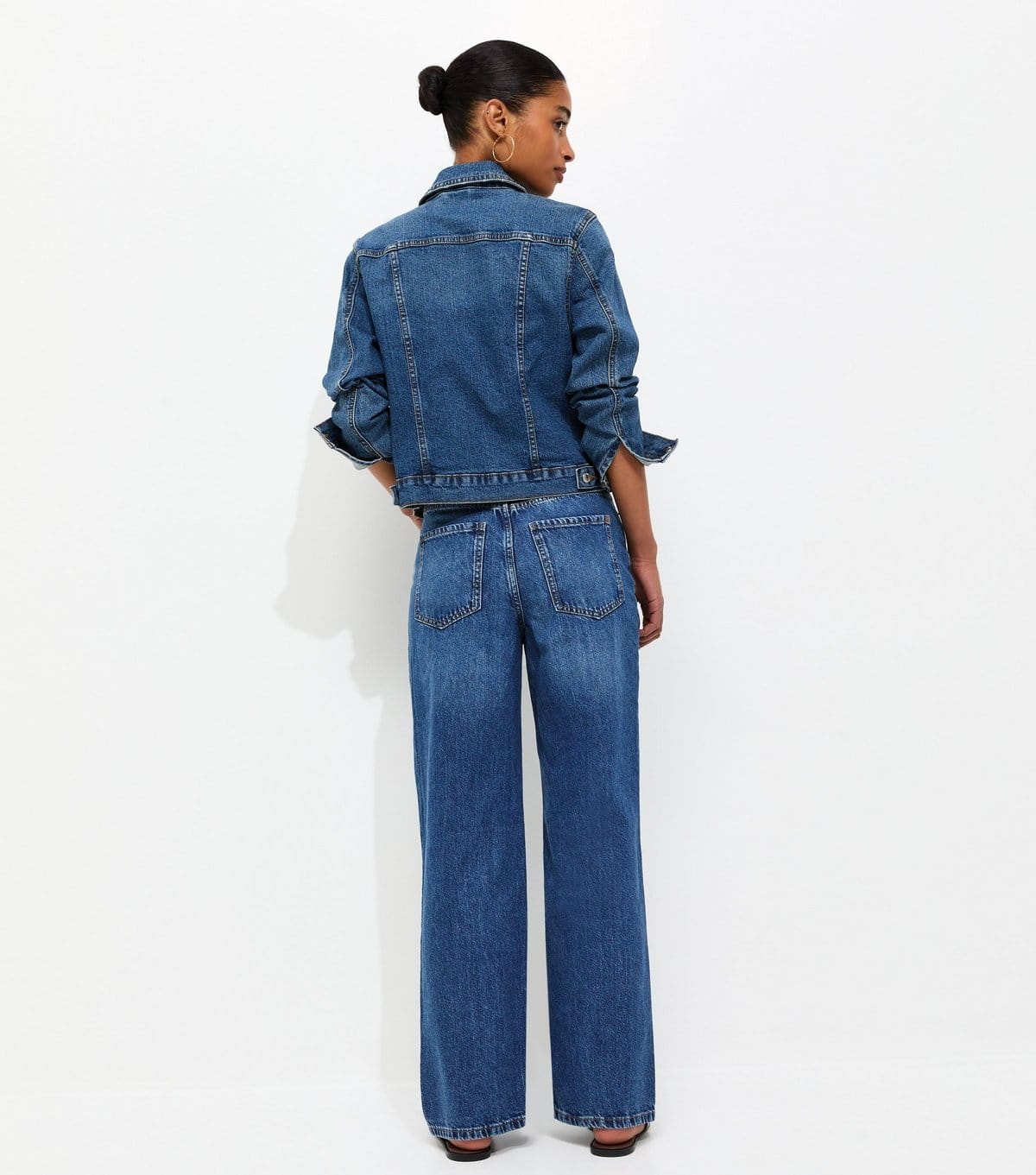 New Look Women's Blue Adalae High Waisted Wide Leg Jeans New Look - 4