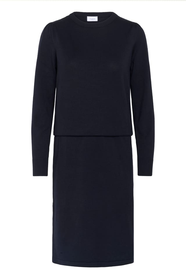 Saint Tropez Saint Tropez Women's MilaSZ Knit Long Sleeve Dress in Dark Navy - 2