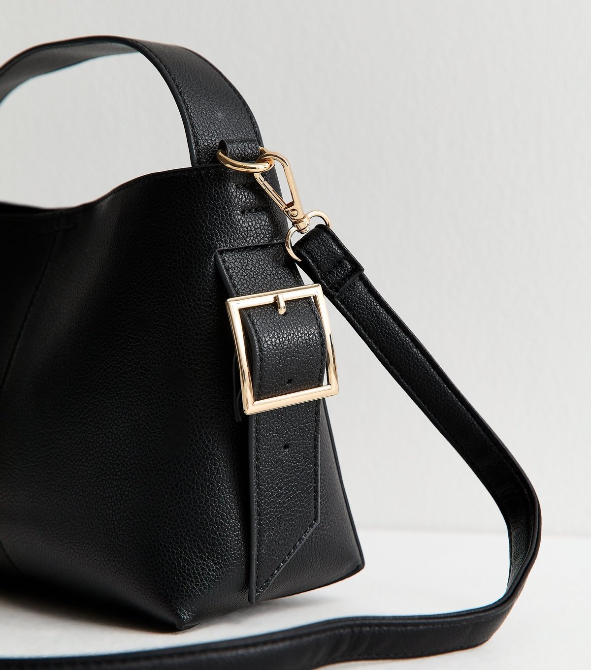 New Look Black Faux Leather Mini Bucket Bag New Look - 3