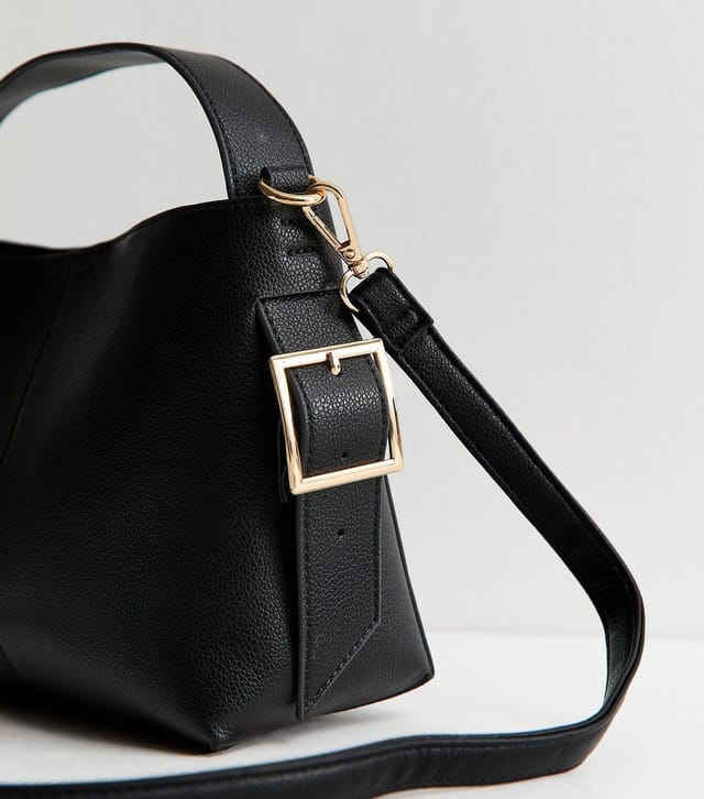 New Look Black Faux Leather Mini Bucket Bag New Look - 3