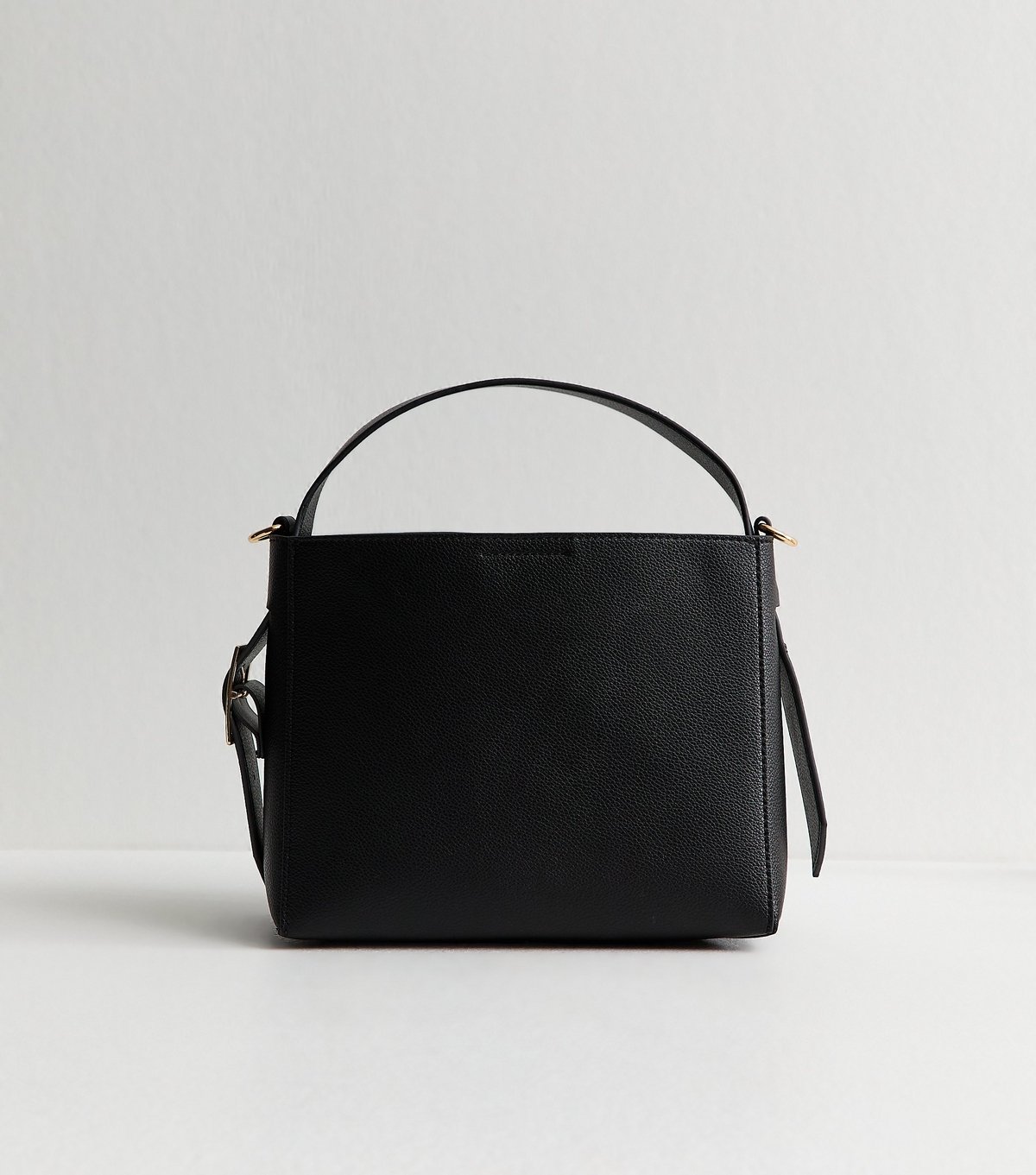 New Look Black Faux Leather Mini Bucket Bag New Look - 4