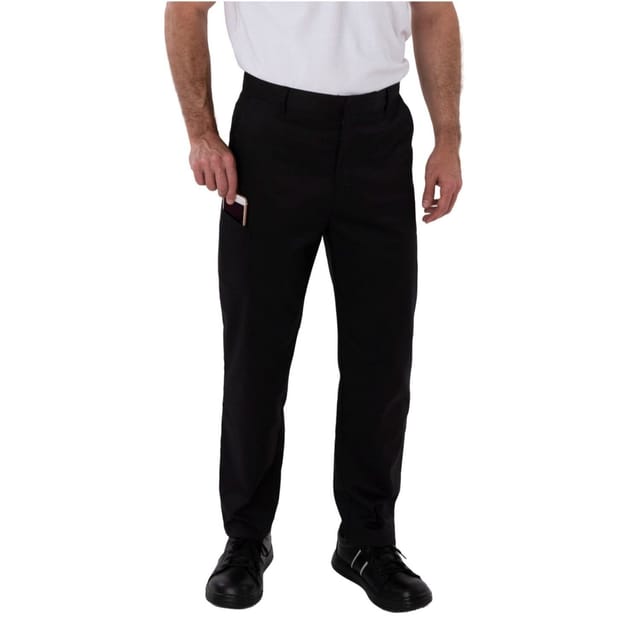 Afd AFD Men's Stretch Slim Trousers in Black - 3