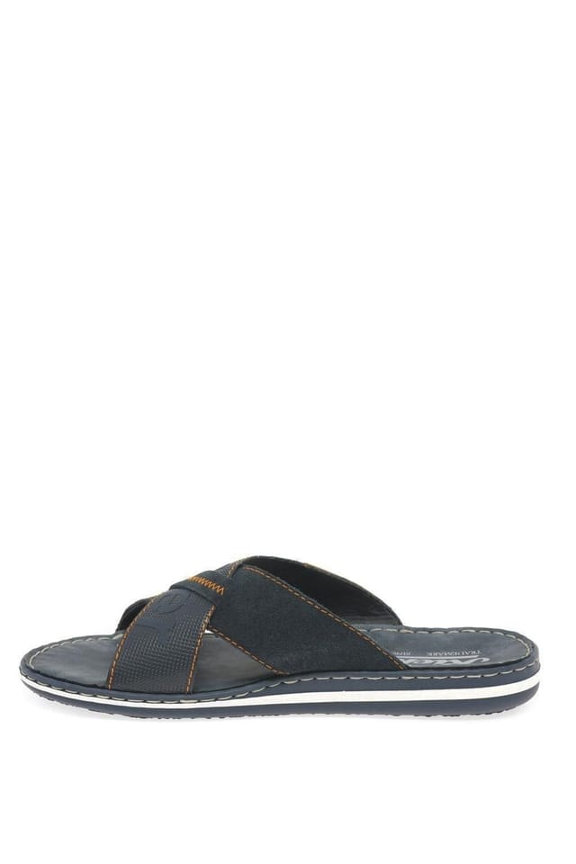Rieker Rieker Men's 'Waves' Crossover Sliders in Dark Blue - 2