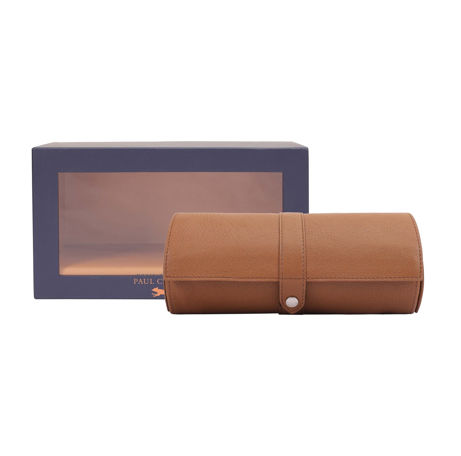 Paul Costelloe Paul Costelloe Men's Reef Leather Watch Case in Brown