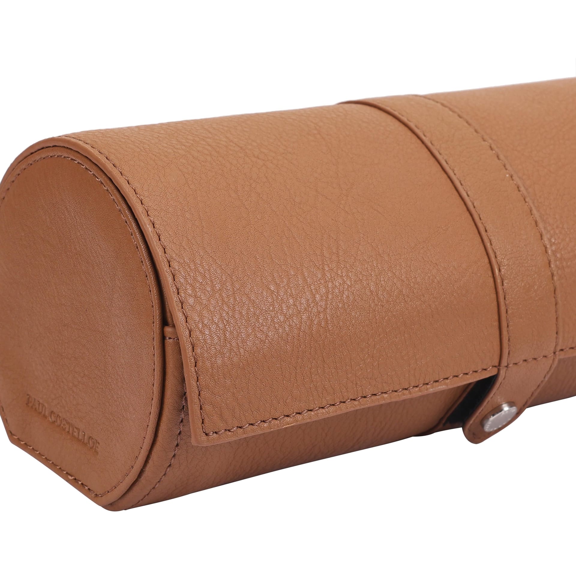 Paul Costelloe Paul Costelloe Men's Reef Leather Watch Case in Brown - 4