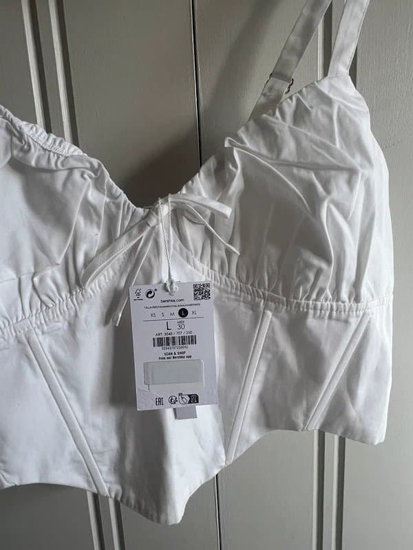 Bershka Bershka white corset top