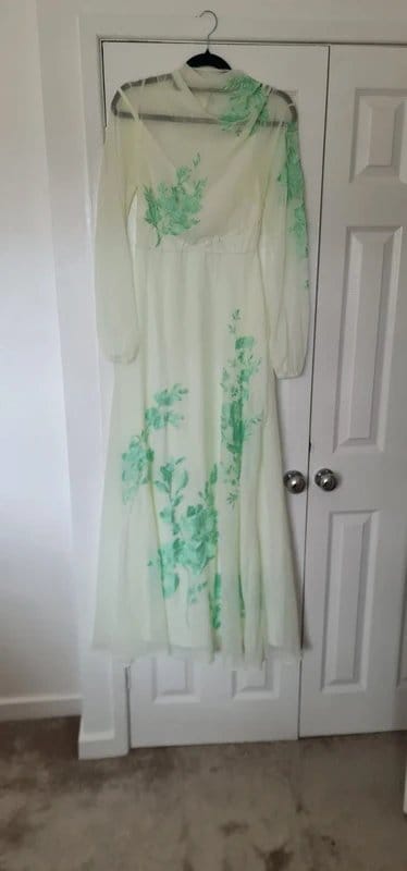 ASOS Design Cream Floral Long Dress