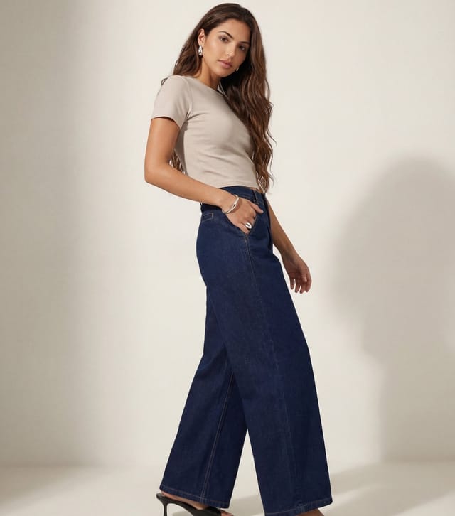 Urban Bliss Women's Blue Straight Leg Jeans Urban Bliss New Look - 3
