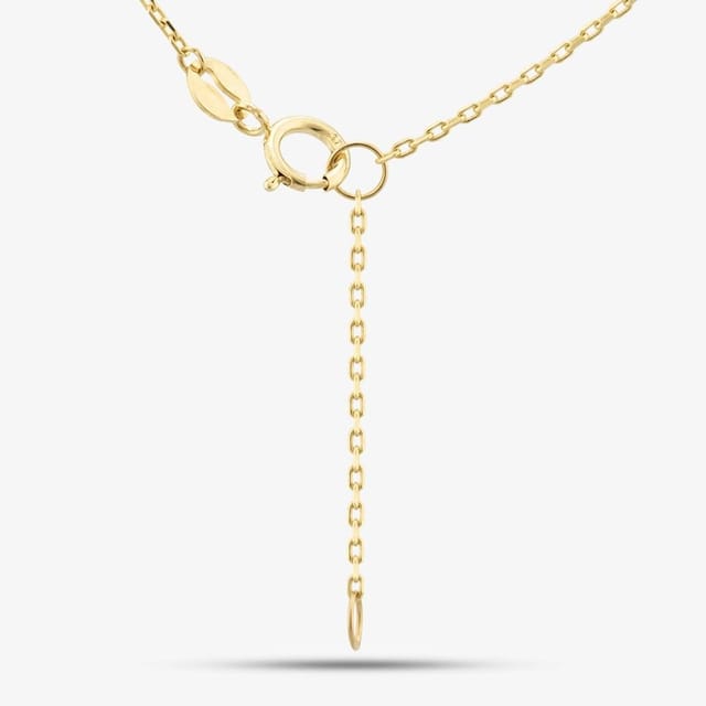 T.H.Baker T.H.Baker Women's 9ct Yellow Gold Green Malachite Clover Necklace 1.19.2240 - 3